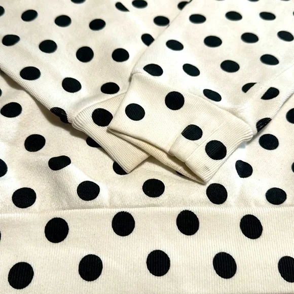 Gucci White & Black Polka Dot Print Sweatshirt - Picture 5 of 14